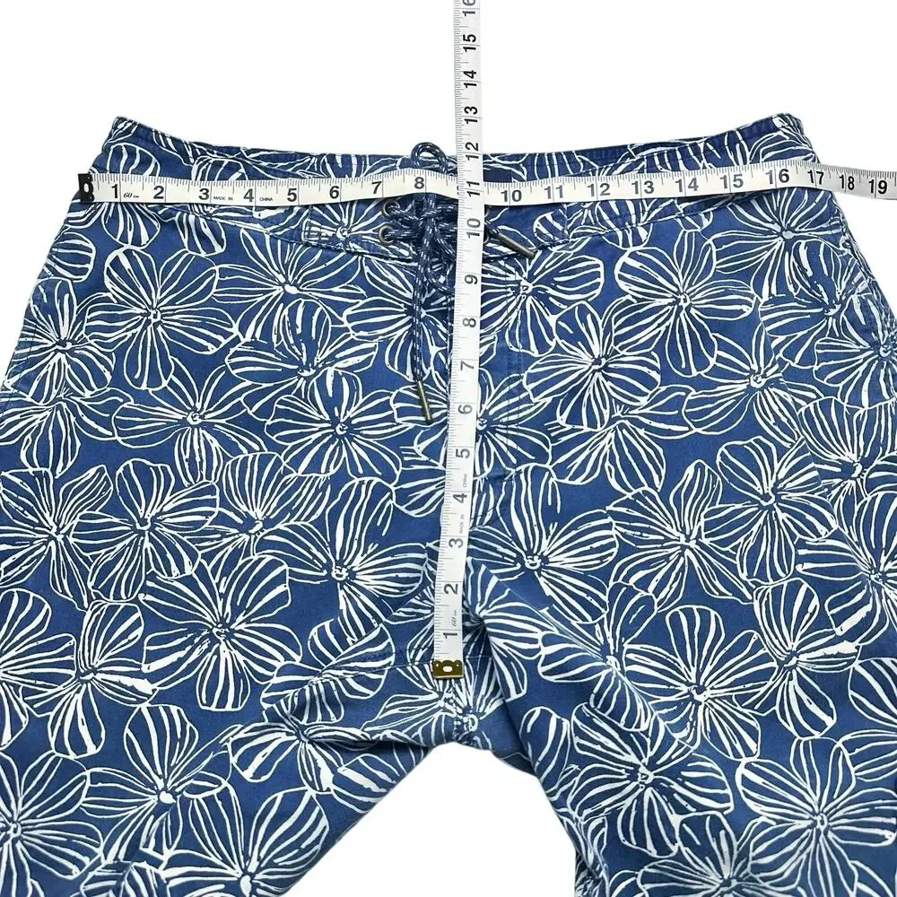 Reyn Spooner | Men | Mala Melia Floral Ink Cotton Beach Swim Board Shorts | 34